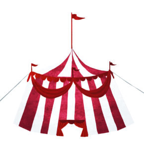 Illustration eines Zirkuszelts